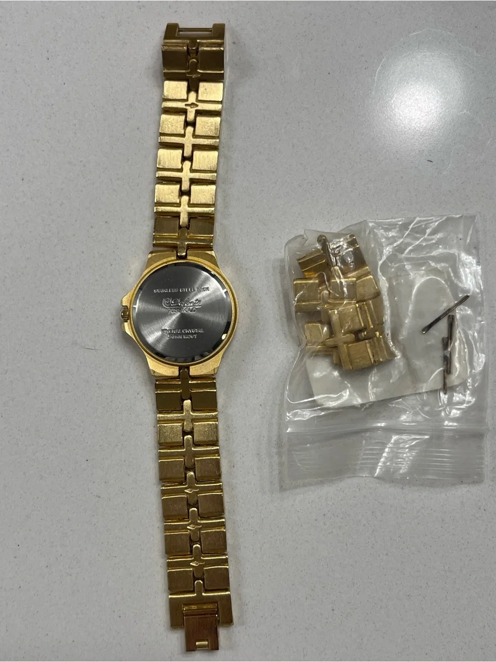 Lucien Piccard Dufonte Gold Tone Women's Watch with Crystal Accents